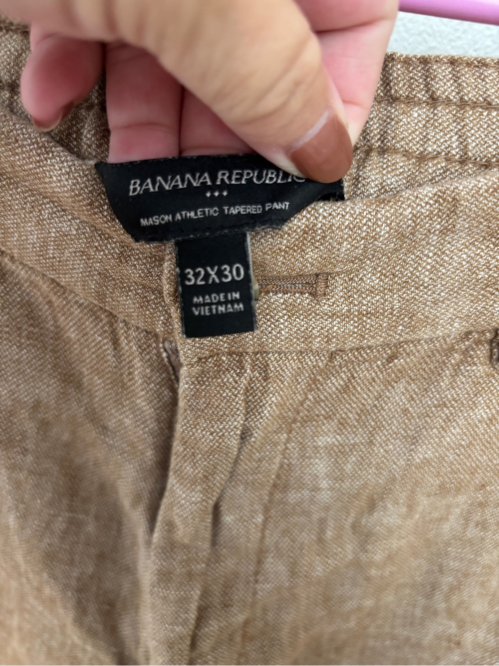 Banana Republic Mason Athletic Tapered Casual Linen-Blend Pant - Picture 6 of 6